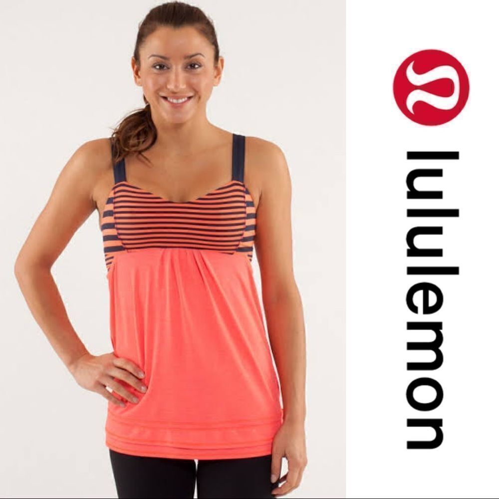 LuluLemon No Limits‎ Stripe Athletic Tank - Women’s 4